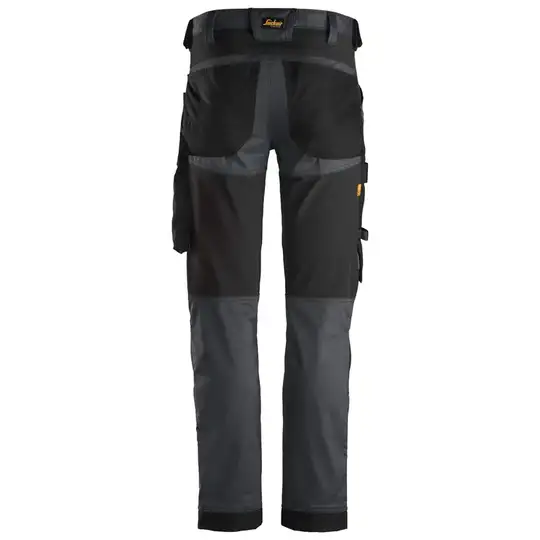 wygodne spodnie robocze z kieszeniami na nakolanniki, męskie, ciemnoszare, rozmiar 96, 6341 stretch AllroundWork Snickers [63415804096]