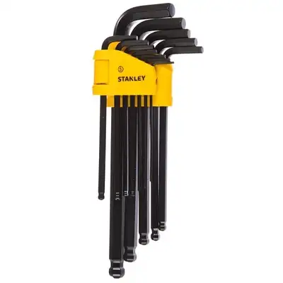 zestaw 12 szt. kluczy trzpieniowych do śrub imbusowych, calowy, STANLEY [0-69-257]