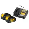 zestaw 2 akumulatorów 18V XR 4,0Ah + ładowarka, DeWALT [DCB1104M2-QW] Li-Ion