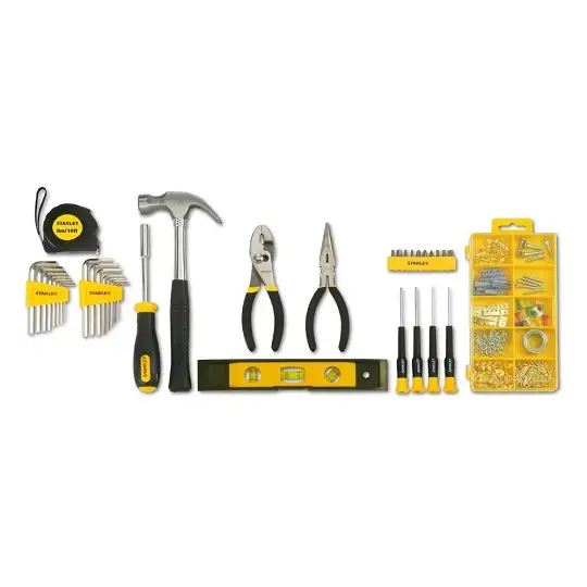 zestaw 38 szt. narzędzi i akcesoriów: wkrętaków, szczypiec, końcówek 1/4", Stanley [STMT0-74101] w torbie