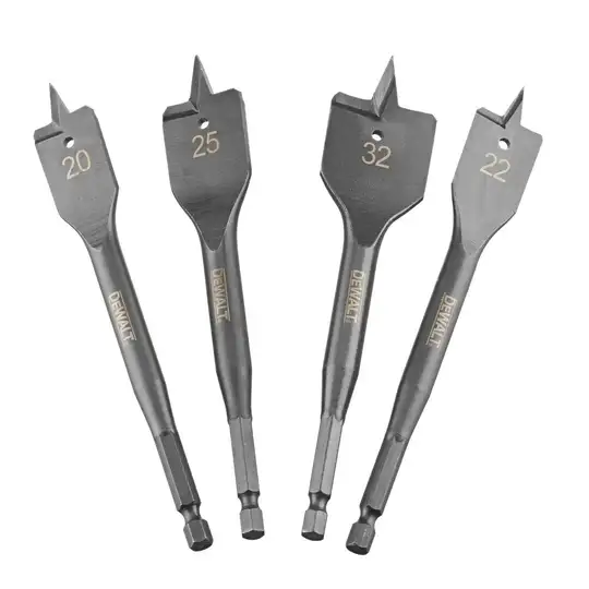 zestaw 4 wierteł udarowych płaskich do drewna 14, 18, 22, 25, 32mm DeWalt [DT4797-QZ] serii EXTREME