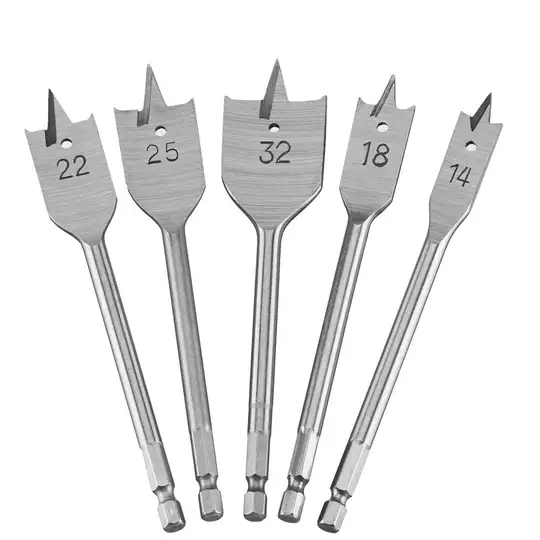 zestaw 5 wierteł płaskich do drewna 14, 18, 22, 25, 32mm DeWalt [DT4798-QZ]