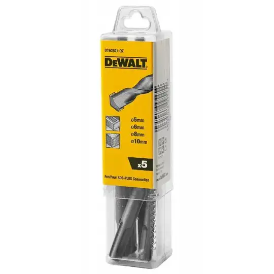zestaw 6szt. wierteł widiowych do betonu SDS+, 110mm i 160mm DeWalt [DT60301-QZ]