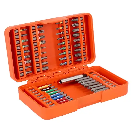 zestaw końcówek 1/4" do śrub płaskich, PH, PZ, TORX, TORX z otworem, HEX, Robertson, 54szt. BAHCO [59S/54C-1]