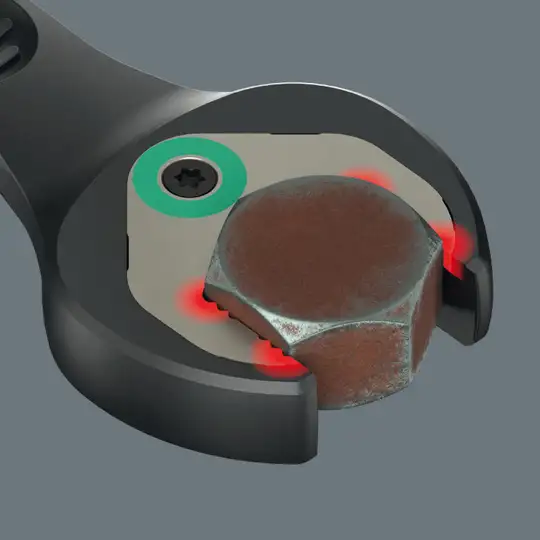 11 kluczy płasko-oczkowych z grzechotką Joker 6000 Black Edition Wera [05020017001]