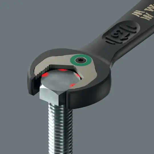 11 kluczy płasko-oczkowych z grzechotką Joker 6000 Black Edition Wera [05020017001]