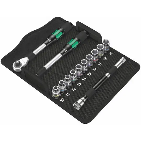 13 szt. nasadek z grzechotką, 1/2", 72 zęby, 281mm, Zyklop Hybrid 8006 SC 1 Wera [05004090001]