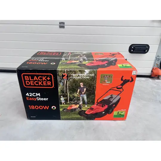 OUTLET: Kosiarka elektryczna 42cm z uchwytem EasySteer, 1800W Black+Decker [BEMW481ES-OUTLET]