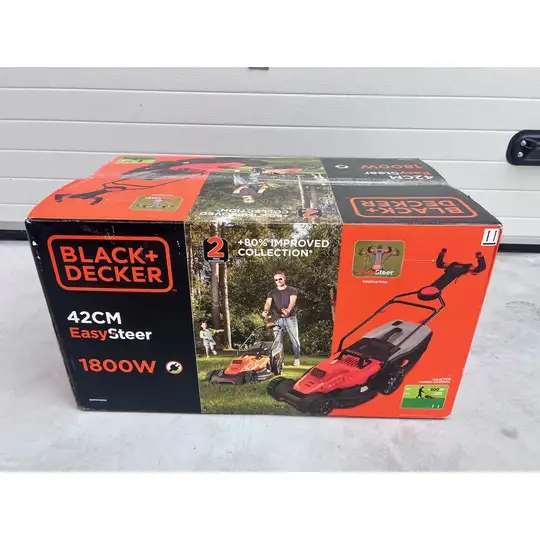 OUTLET: Kosiarka elektryczna 42cm z uchwytem EasySteer, 1800W Black+Decker [BEMW481ES-OUTLET]