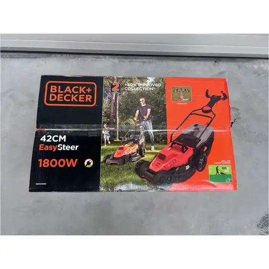 OUTLET: Kosiarka elektryczna 42cm z uchwytem EasySteer, 1800W Black+Decker [BEMW481ES-OUTLET]