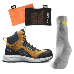 Zestaw promocyjny: Buty BHP, brązowe, rozmiar 44, + 3-pak skarpetek, szare, rozmiar 41-44 + woreczki odświeżające Smell Well [SG80211880444-PAKIET]