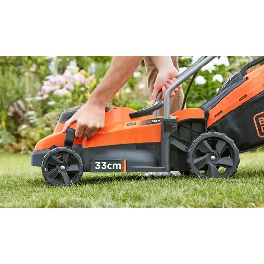akumulatorowa kosiarka do trawy 33cm, 2x18V, POWERCONNECT, Black+Decker [BCMW3318N-XJ]