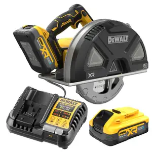 akumulatorowa pilarka tarczowa do metalu 184mm 2x5.0Ah DeWalt [DCS383H2-QW]