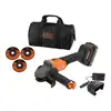 akumulatorowa szlifierka kątowa 115mm, POWERCONNECT 18V, 2,0Ah, Black+Decker [BCG6L8D1S-QW] Li-Ion
