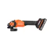 akumulatorowa szlifierka kątowa 115mm, POWERCONNECT 18V, 2x2,0Ah, Black+Decker [BCG6L8D2S-QW] Li-Ion