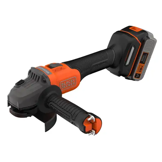 akumulatorowa szlifierka kątowa 115mm, POWERCONNECT 18V, 4,0Ah, Black+Decker [BCG6L8F1S-QW] Li-Ion