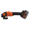 akumulatorowa szlifierka kątowa 115mm, POWERCONNECT 18V, 4,0Ah, Black+Decker [BCG6L8F1S-QW] Li-Ion