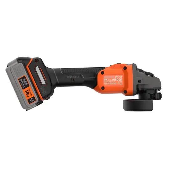 akumulatorowa szlifierka kątowa 115mm, POWERCONNECT 18V, 4,0Ah, Black+Decker [BCG6L8F1S-QW] Li-Ion