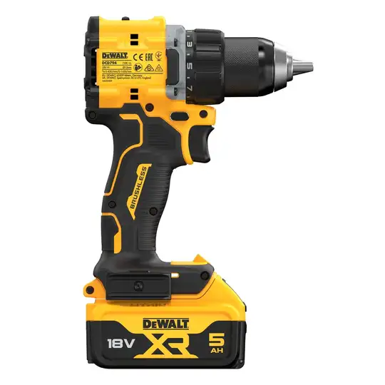 akumulatorowa wiertarko-wkrętarka, 18V XR, 2x5.0Ah, DEWALT [DCD794P2T-QW]