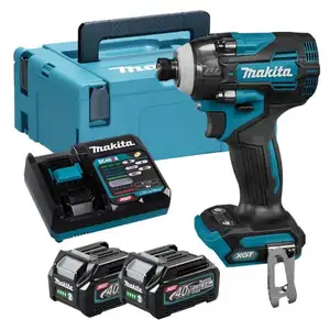 akumulatorowa zakrętarka udarowa 1/4", 230Nm, 40V max XGT, Makita [TD004GD201] 2x2,5Ah