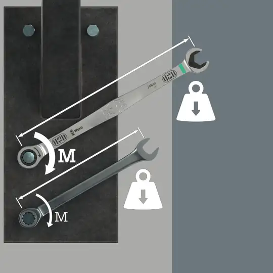 klucz płasko-oczkowy z grzechotką 8x180 mm Joker SB 6007 WERA [5020350001]