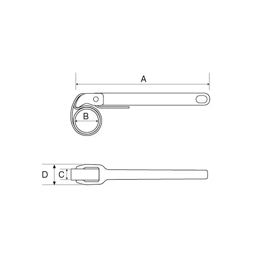 klucz z nylonową opaską do filtrów olejowych i rur, do 220mm, Bahco [375-8]