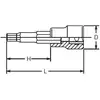 nasadka ręczna na kwadrat 3/8" z końcówką imbusową 3 x 100mm, Koken [3010M-100 3]