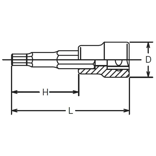 nasadka ręczna na kwadrat 3/8" z końcówką imbusową 8 x 100mm, Koken [3010M-100 8]