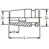 nasadka udarowa 3/8'' z końcówką 6-kątną 15x32mm Koken [13400M 15]