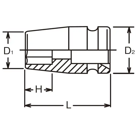 nasadka udarowa 3/8'' z końcówką 6-kątną 15x32mm Koken [13400M 15]