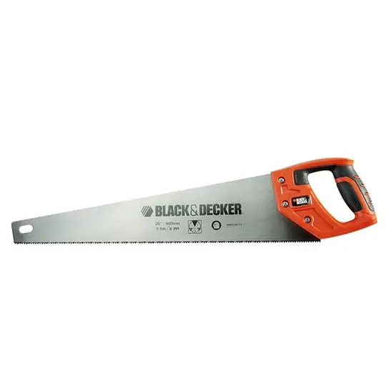 piła ręczna płatnica do drewna, 500mm, 7 zębów/cal, BLACK+DECKER [BDHT0-20173]