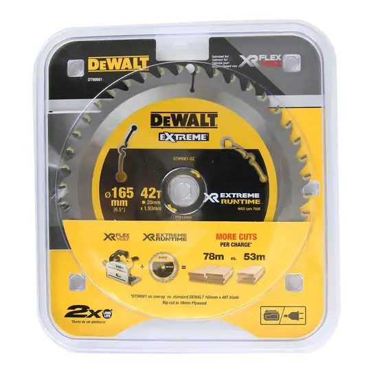 piła tarczowa 165mm, 42 zęby, XR EXTREME RUNTIME DEWALT [DT99561-QZ]