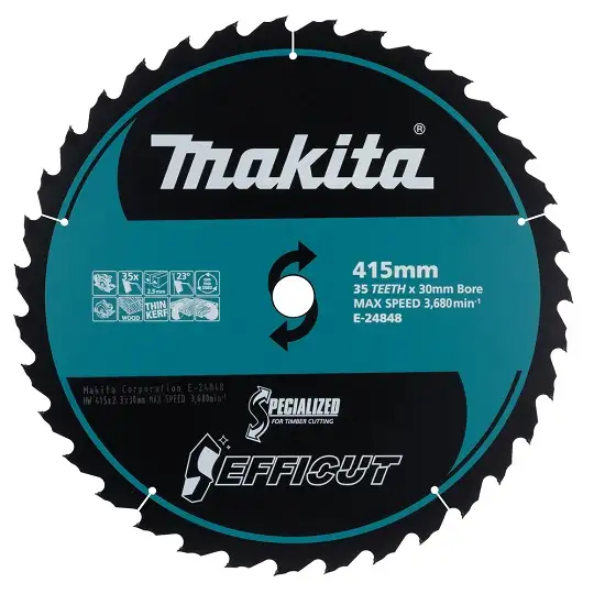 piła tarczowa do cięcia drewna 415/30/2,3mm, 35 zębów, EFFICUT, Makita [E-24848]