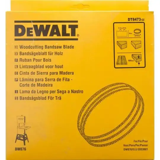 piła taśmowa do cięcia drewna, 4 zęby/cal, do przecinarki DW876, DeWalt [DT8473-QZ]