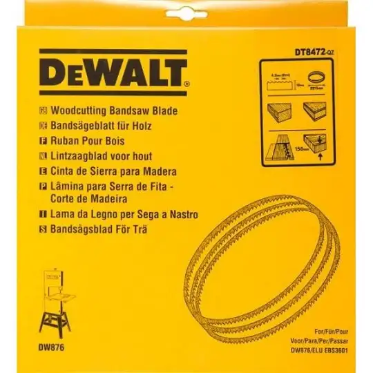 piła taśmowa do cięcia drewna, 6 zębów/cal, do przecinarki DW876, DeWalt [DT8472-QZ]