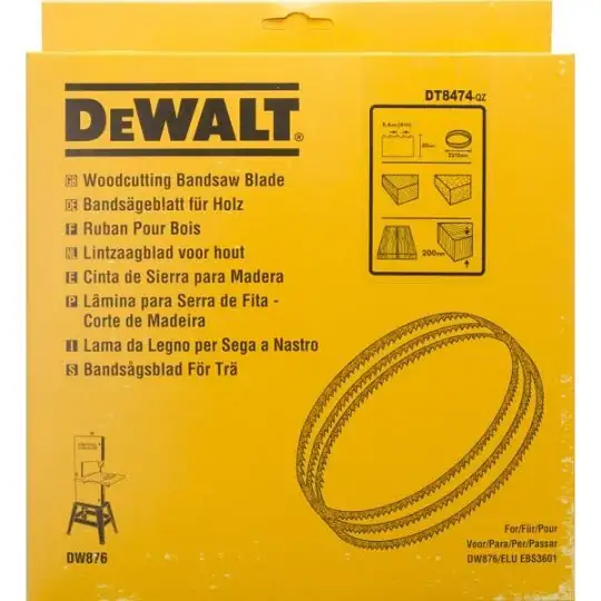 piła taśmowa do cięcia grubego drewna, 4 zęby/cal, do przecinarki DW876, DeWalt [DT8474-QZ]