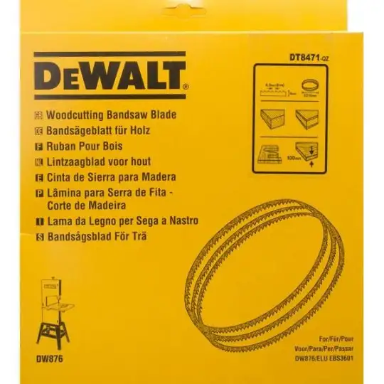 piła taśmowa do drewna, podziałka 4,2 mm, do przecinarki DW876, DeWalt [DT8471-QZ]