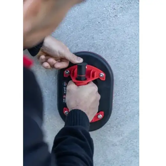 przyssawka eliptyczna z pompką, 140kg, ELLIP SC, Rubi [67900]