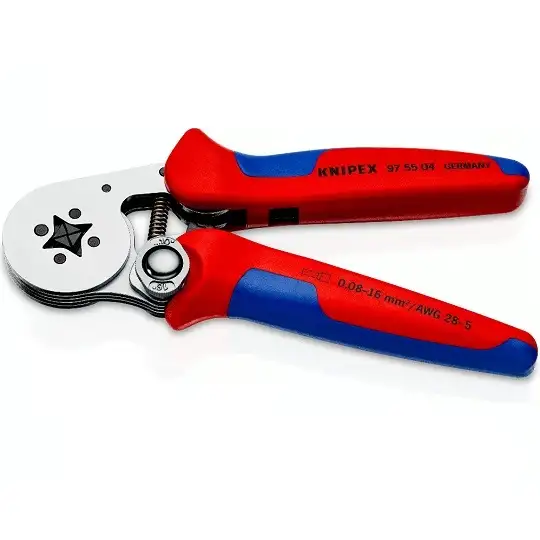 samonastawne szczypce zaciskowe do tulejek kablowych 0,08-16 mm², KNIPEX [97 55 04] z ładowaniem bocznym
