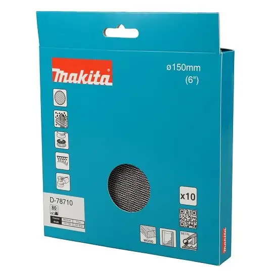 siatka szlifierska 150mm, granulacja A80, Makita [D-78710] 10szt.