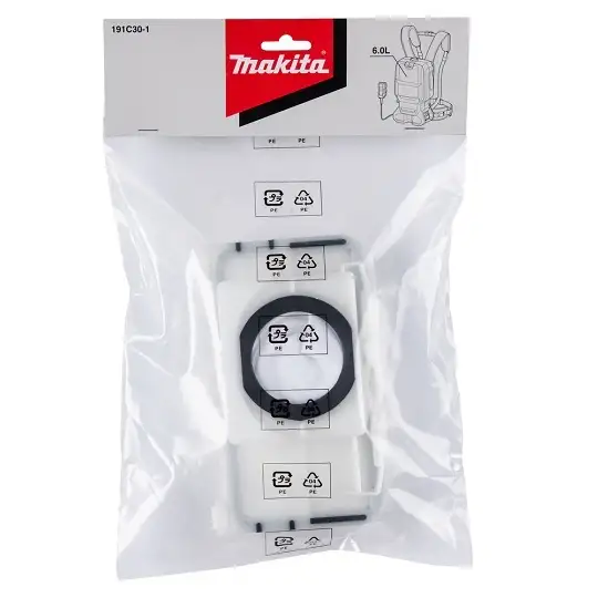 tekstylny worek do odkurzacza plecakowego, Makita [191C30-1] do VC011G, DVC660, DVC665