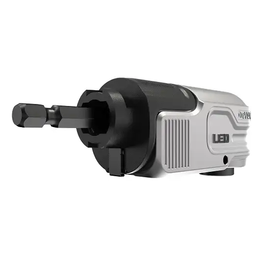udarowa głowica kątowa 90° z oświetleniem LED, 1/4" , DeWalt [DTLRA-QZ]