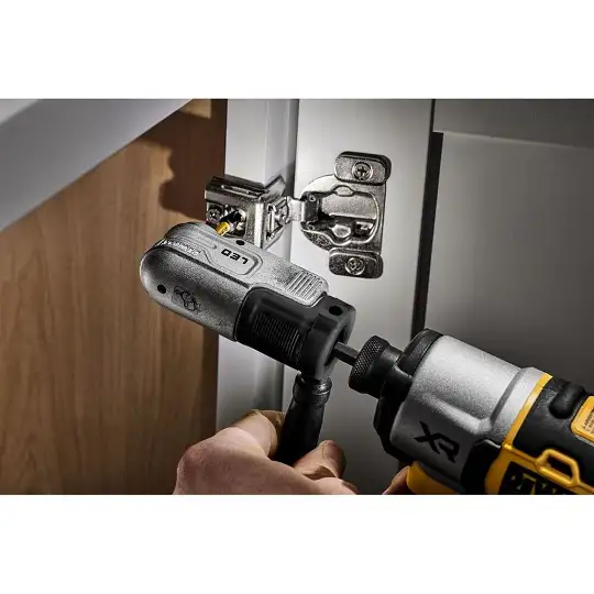 udarowa głowica kątowa 90° z oświetleniem LED, 1/4" , DeWalt [DTLRA-QZ]