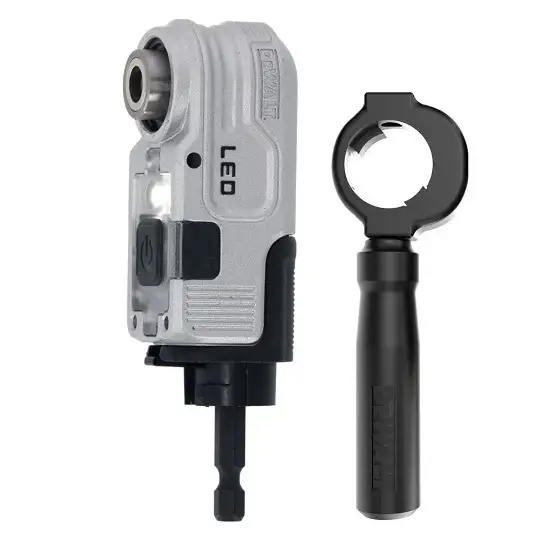 udarowa głowica kątowa 90° z oświetleniem LED, 1/4" , DeWalt [DTLRA-QZ]