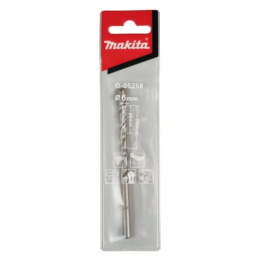 wiertło do betonu, uchwyt cylindryczny, 6 x 60/100 mm, TCT, Makita [D-05256]