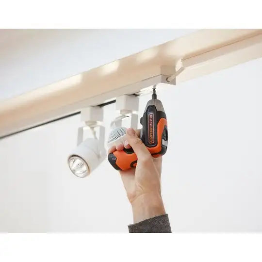 wkrętak akumulatorowy 3,6V z 10 końcówkami 1/4", Black+Decker [BCF611CK-QW] 1,5Ah