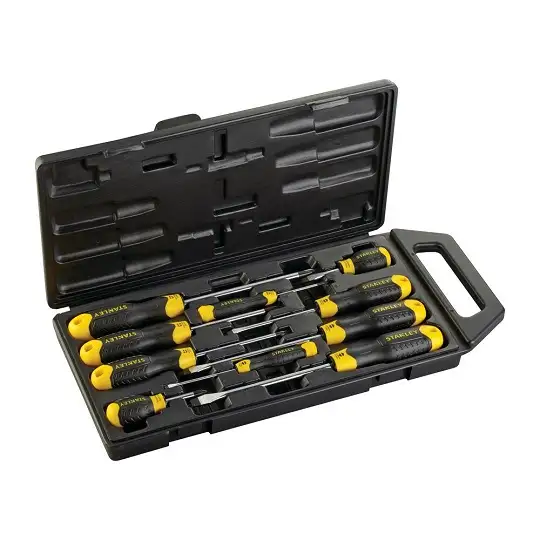 zestaw 10szt. wkrętaków do śrub prostych i Philips, CUSHION GRIP, Stanley [2-65-005]