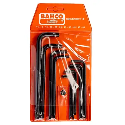 zestaw 11szt. kluczy trzpieniowych do śrub typu Torx T7-T50, Bahco [1995TORX/11T]