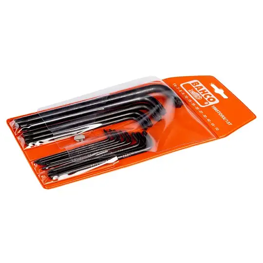 zestaw 13szt. kluczy trzpieniowych do śrub typu Torx T6-T50, Bahco [1995TORX/13T]