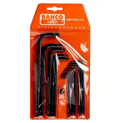 zestaw 13szt. kluczy trzpieniowych do śrub typu Torx T6-T50, Bahco [1995TORX/13T]